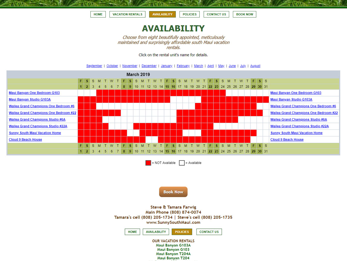 ReservationKey sample booking page