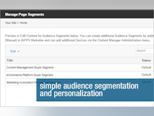 iAPPS Content Manager Software - Audience segmentation and personalization