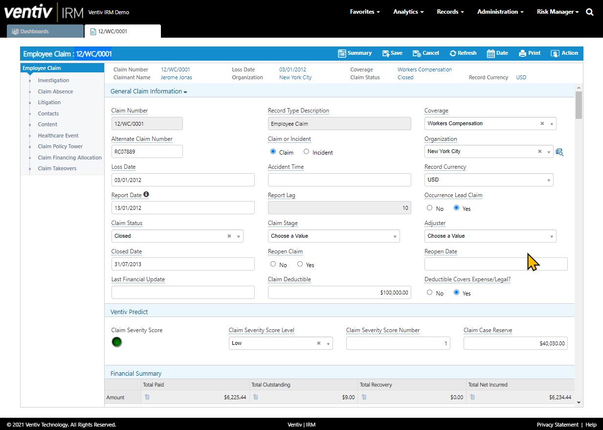 Ventiv IRM Logiciel - 5