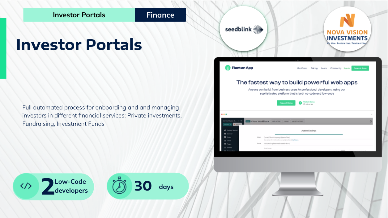 Plant an App Software - Custom investor portal