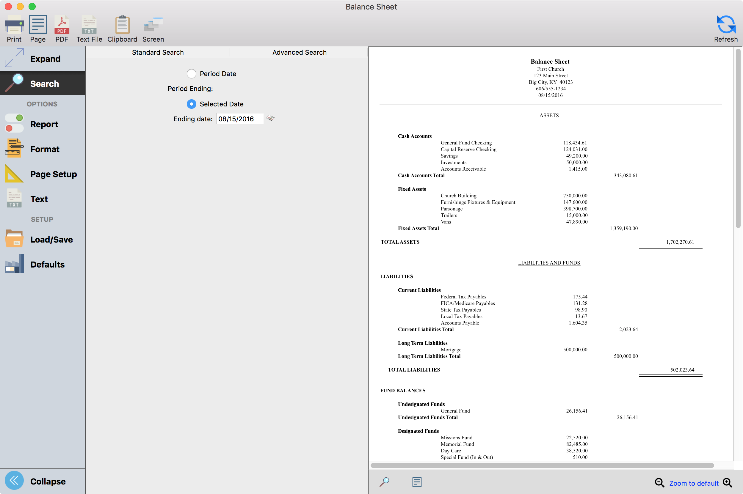 Balance sheet