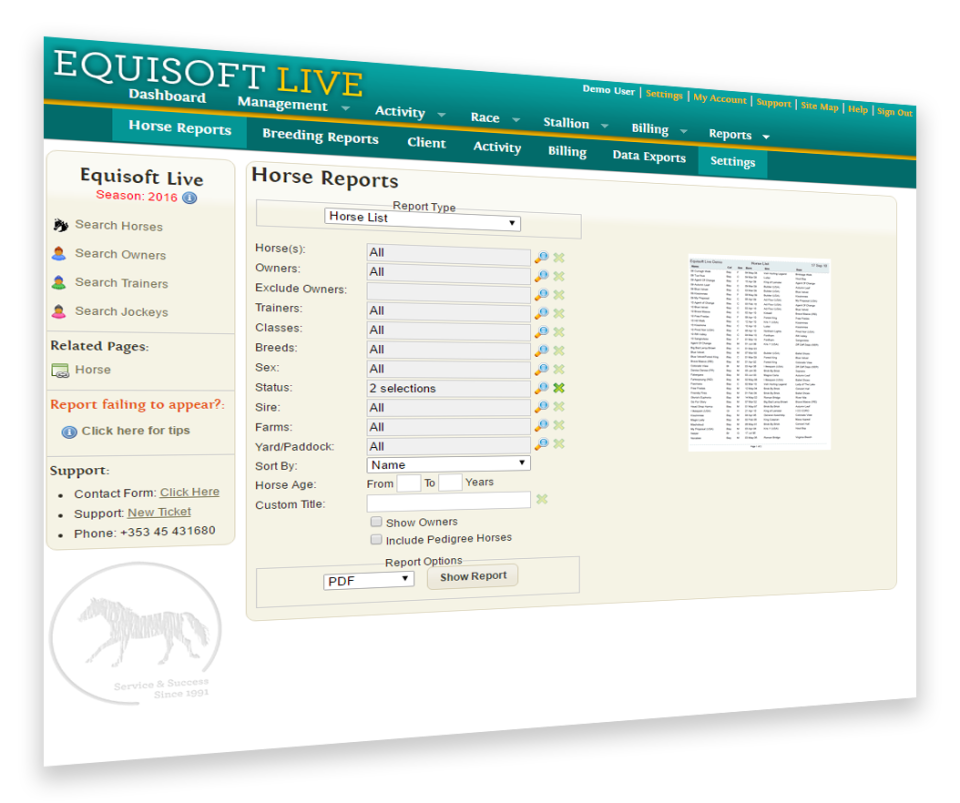 Equisoft Live Software - 4