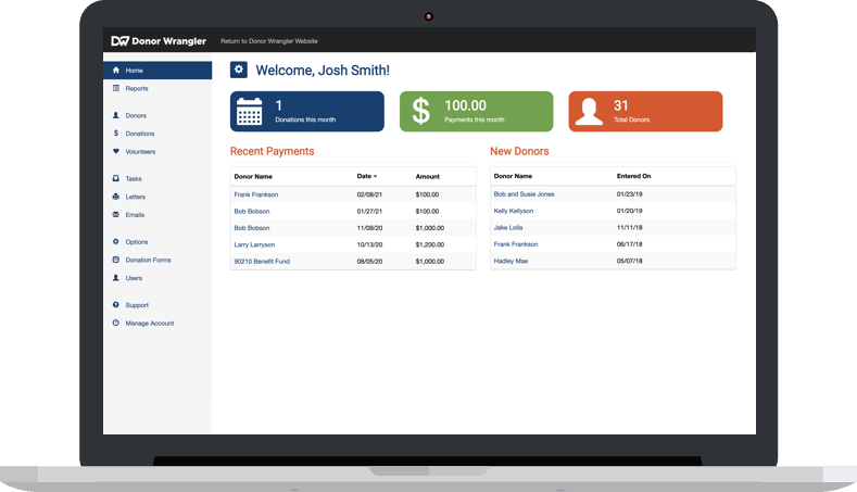 Donor Wrangler screenshot