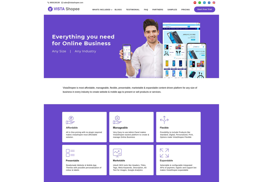 VistaShopee screenshot: Home - VistaShopee