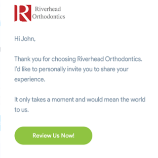Reputation Desk screenshot: Customers can be sent custom review prompts through Reputation Desk