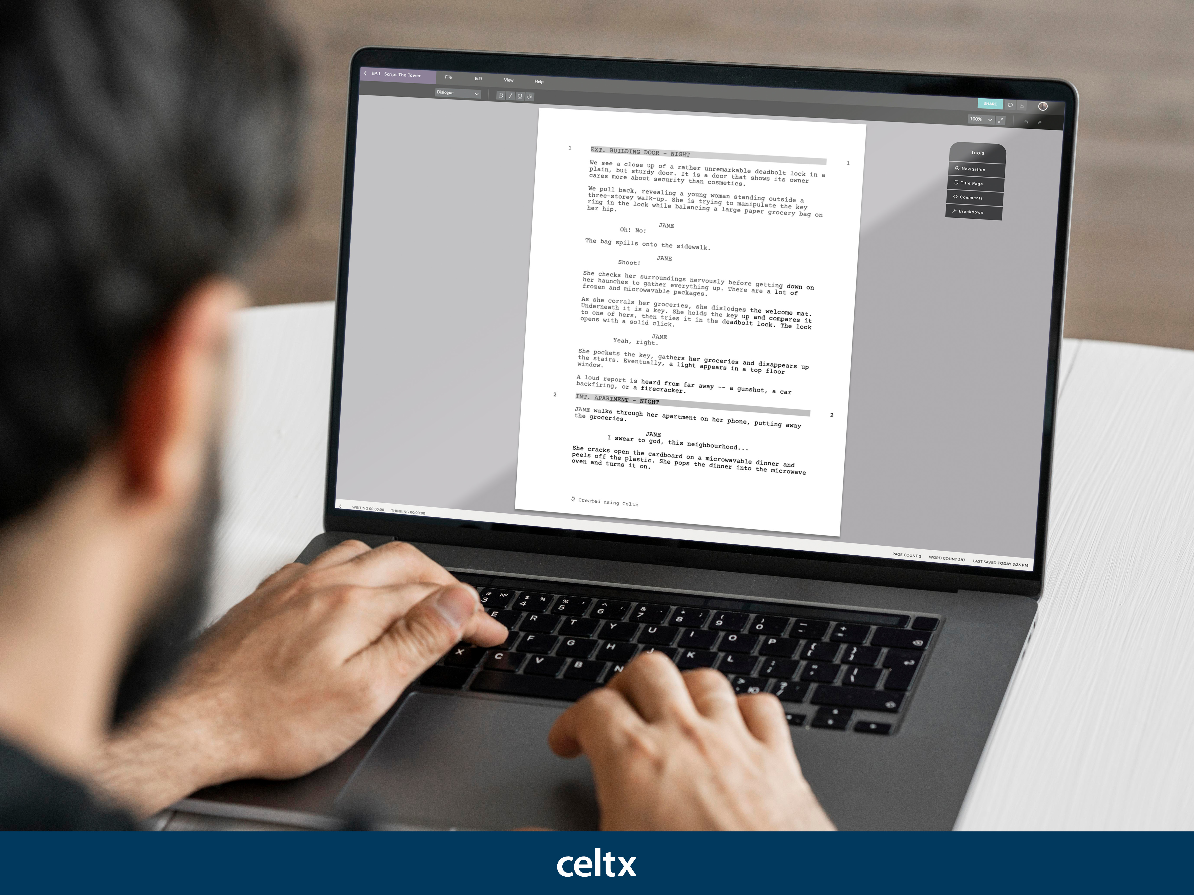 Celtx is known for our industry-standard script editors for film & TV, short-form video, theatre, and interactive narratives which are backed up by a plethora of story development tools.