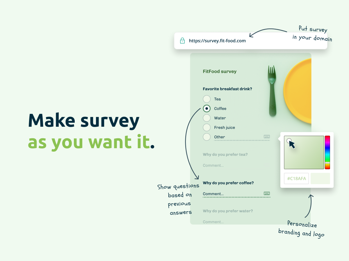 Homepage - Startquestion - create online surveys and forms