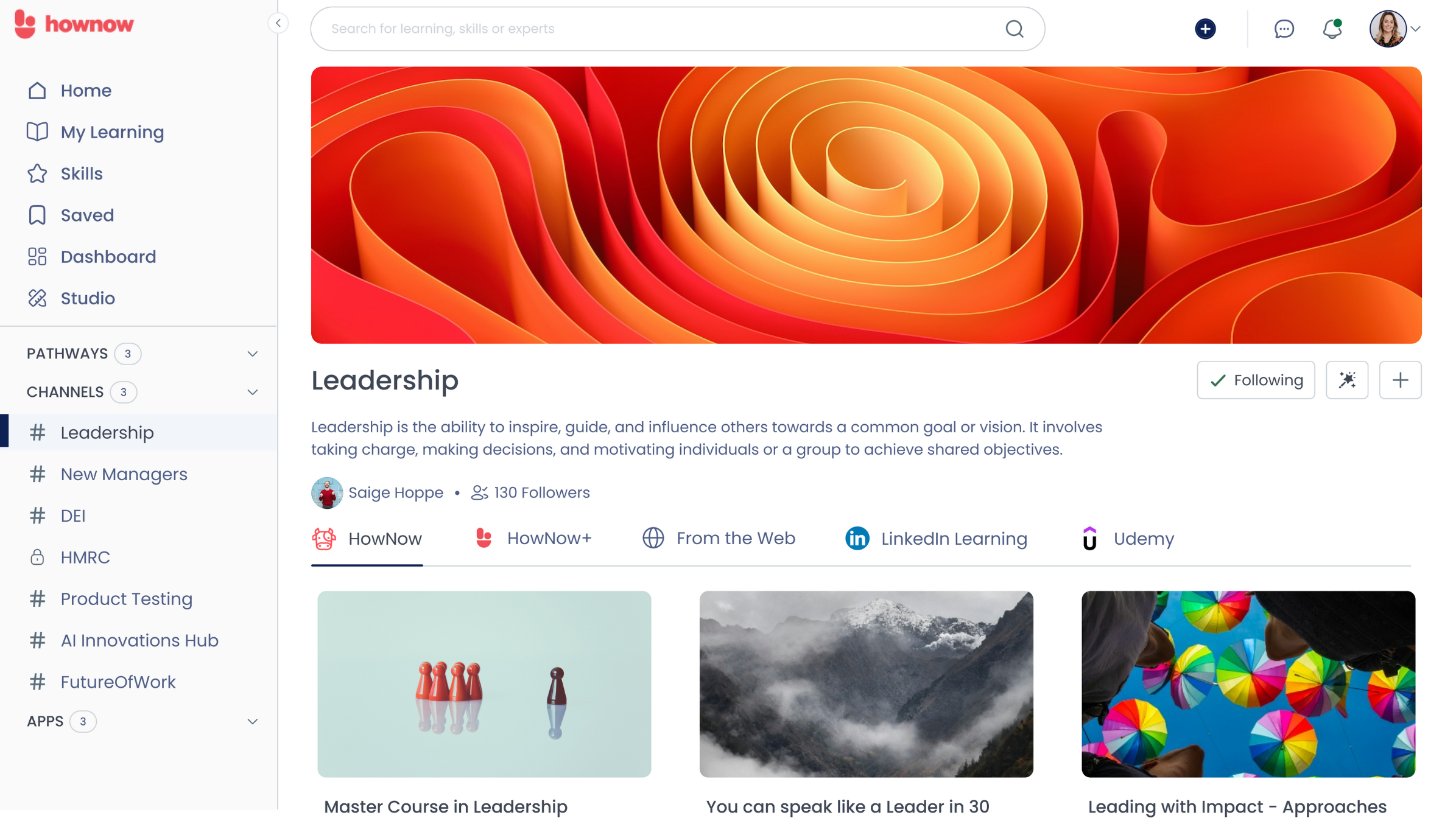 HowNow Software - Leadership course (Example)