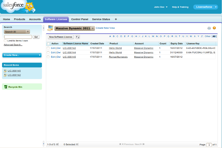 Nuvovis Software - Integrate with Salesforce to view the license list