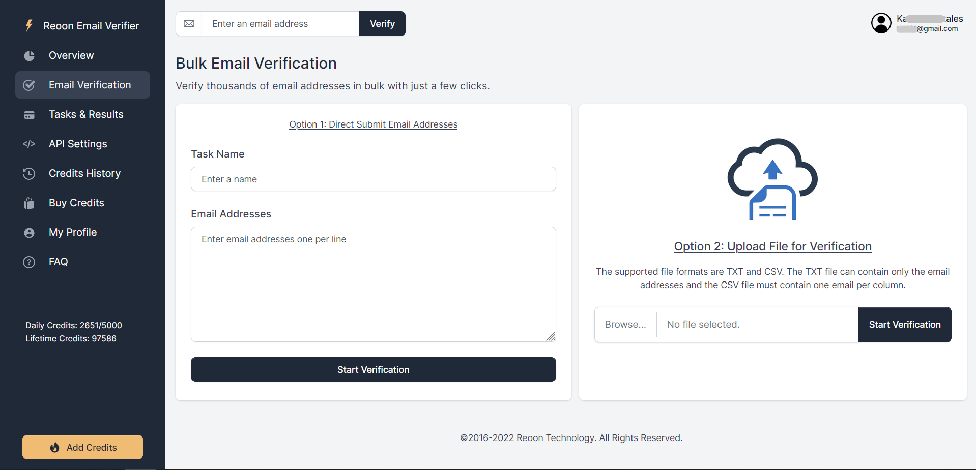 Reoon Email Verifier Logiciel - 3