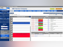 Bella FSM Software - Bella FSM dispatch schedule dashboard view