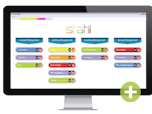 Statii Software - The Statii dashboard provides business processes status update with red and black indicators