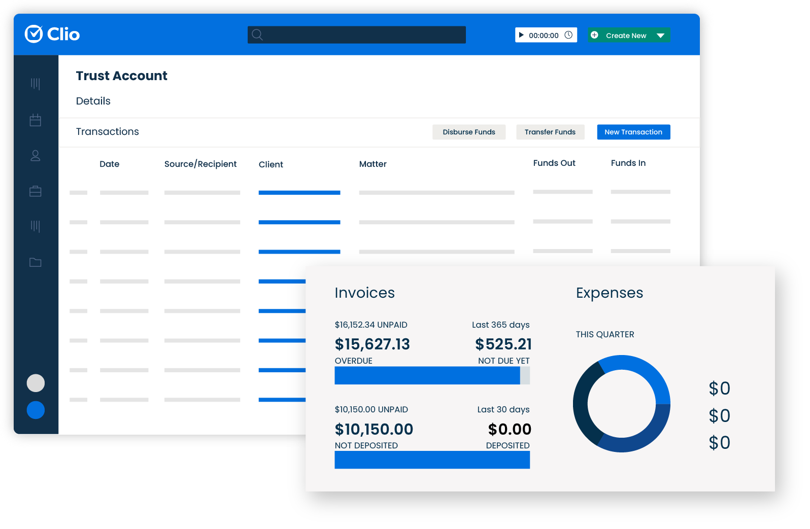 Manage client funds in trust accounts with our legal accounting software. Keep detailed records that separate client funds from your firm’s operating funds.-thumb