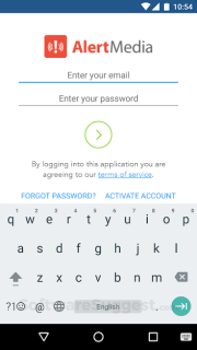 AlertMedia mobile login