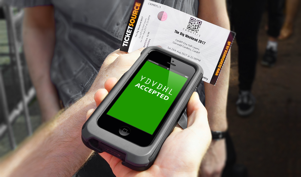 Keep track of entry progress by scanning and validating ticket barcodes with our iOS and Android apps, or borrow our professional wireless scanner kits.