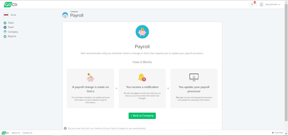 Receive notifications automatically when payroll changes are implemented