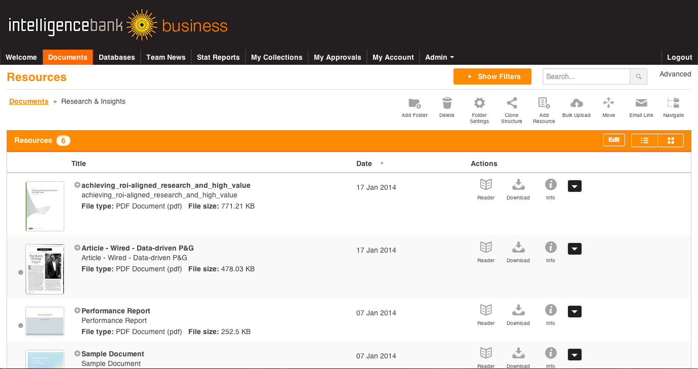 Bulk upload files, custom sort orders and preview PDF's and Images online