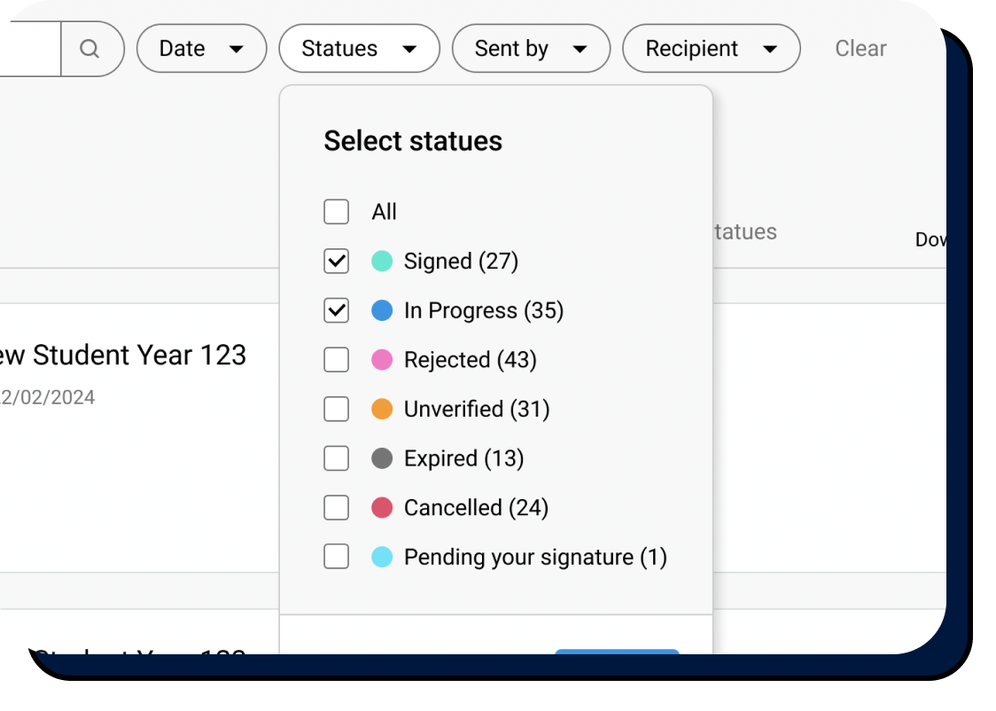 Signable Software - Manage documents easily from your dashboard.