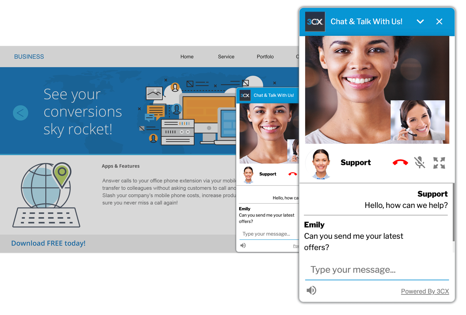 3CX Software - With 3CX WordPress Chat plugin you can quickly and easily add live chat support to your WordPress website.
