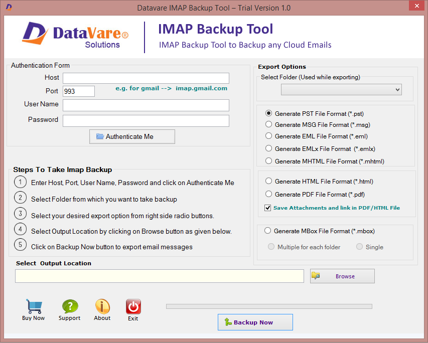 DataVare IMAP/Cloud Backup 
