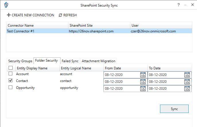 Sharepoint Security Sync managing connections