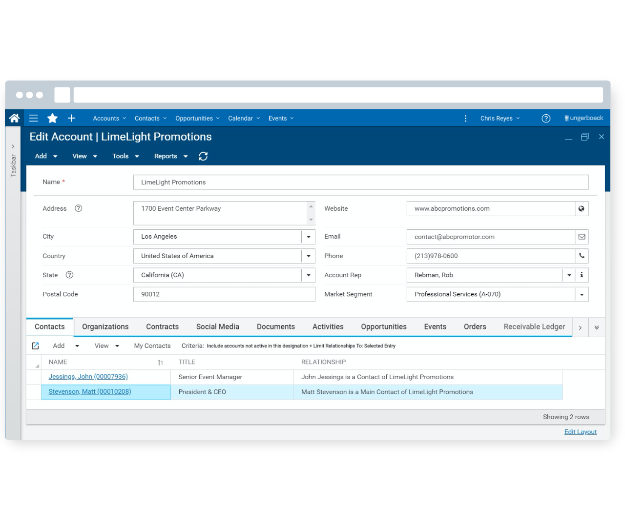 Ungerboeck Software Software - Ungerboeck event CRM