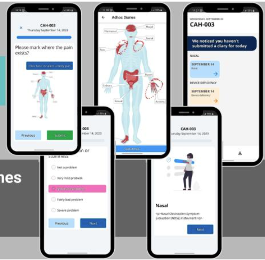 StudyPal screenshot: StudyPal patient reported outcomes