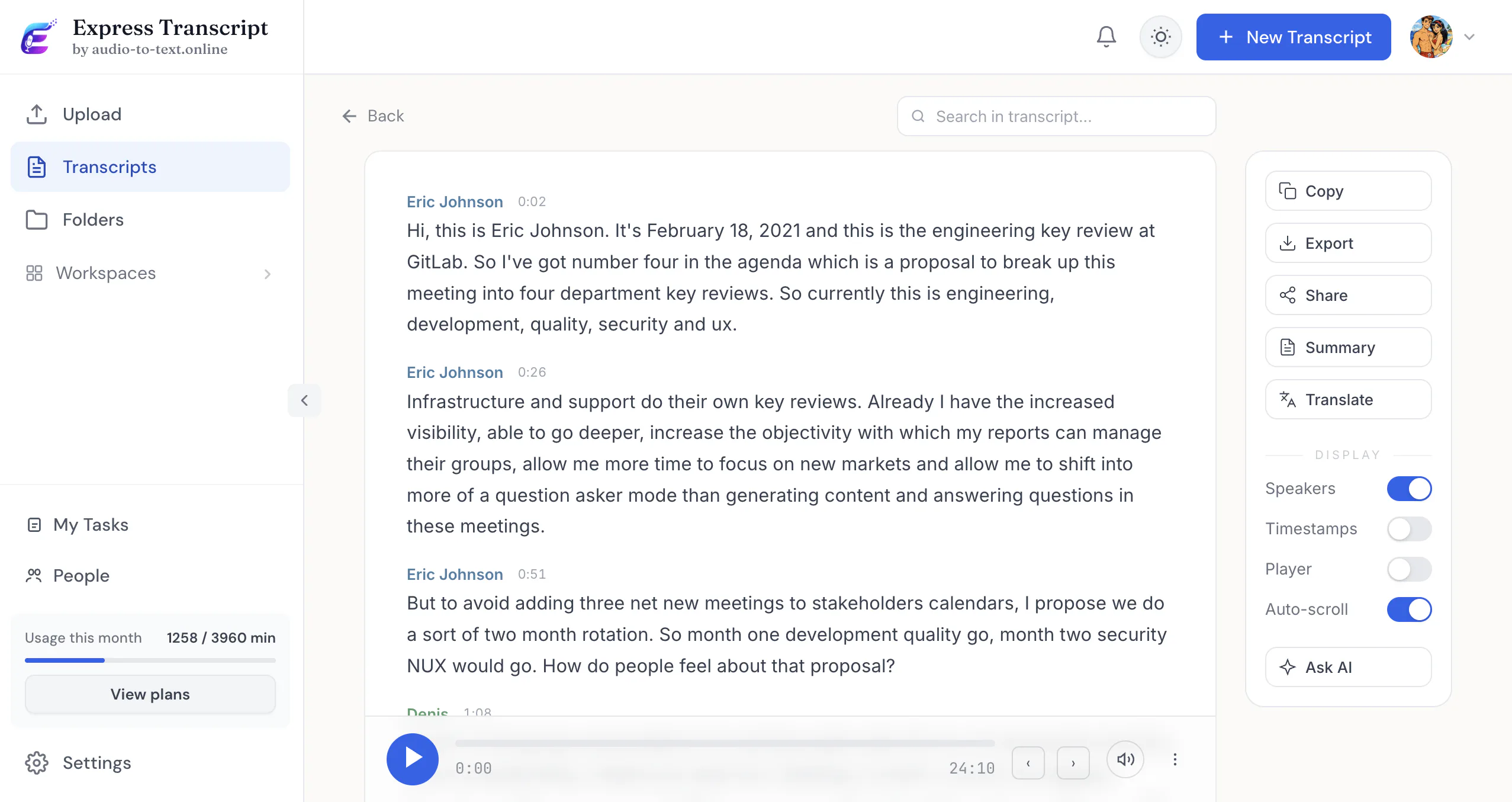 Transcript Reviews Express Transcript Price, Features, Reviews & Ratings - Capterra India