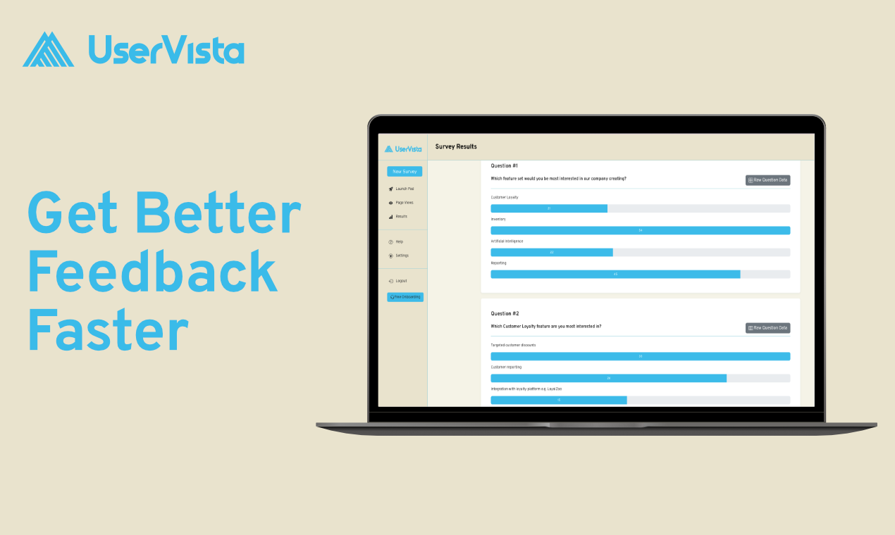 User Vista screenshot: User Research Feedback 