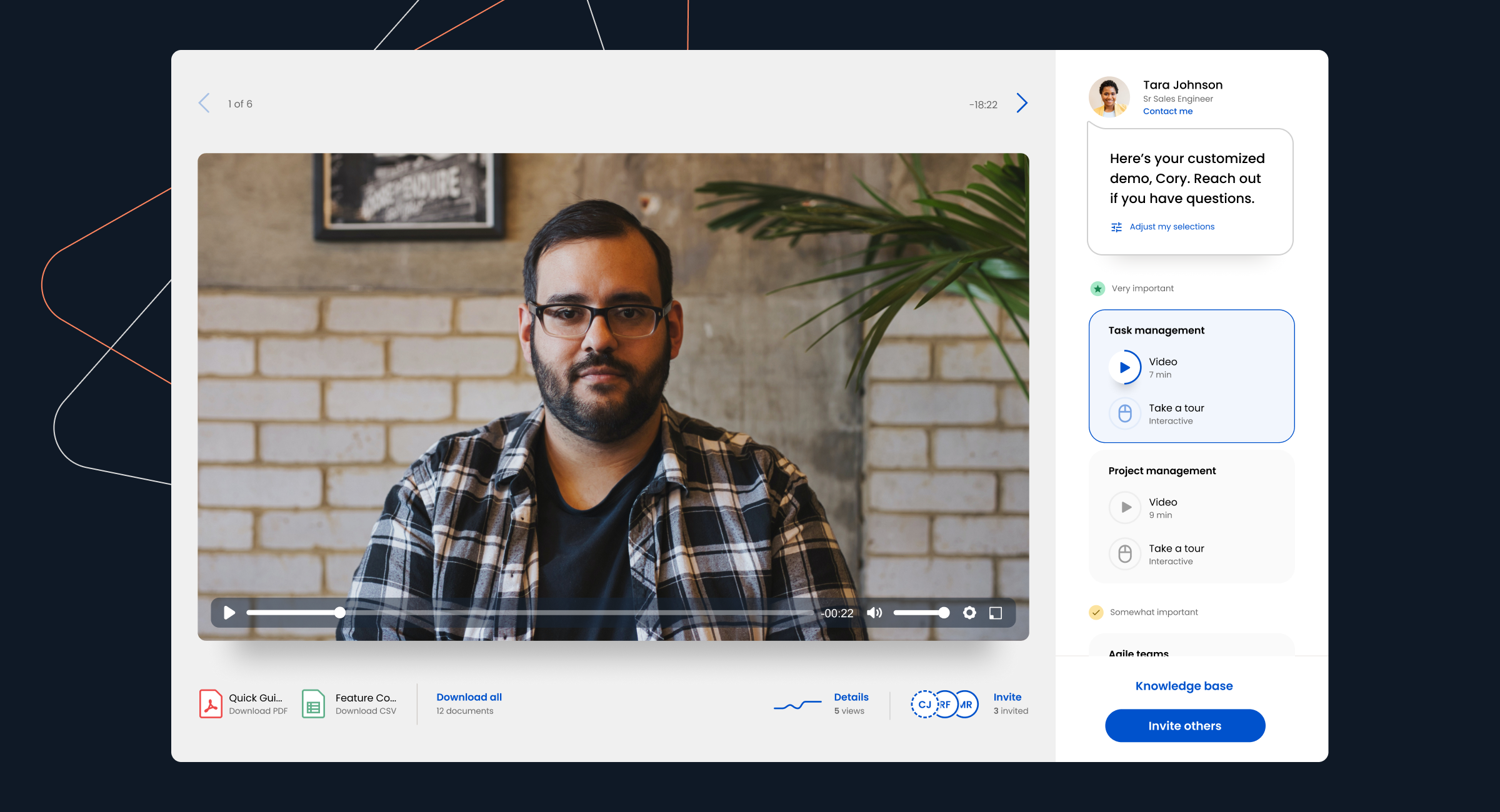 Consensus Software - The Consensus Demo Player gives your buyers the best experience with our combination of interactive videos and product tours to give them an idea of why your product solves their problem and what it does.