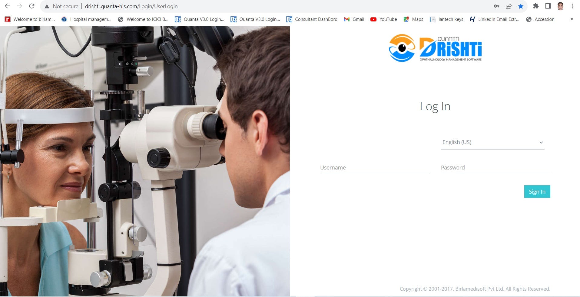 Quanta WebHIMS Software - Quanta Drishti HIMS, Ophthalmology / EYE Hospital Management System, Quanta Drishti is Cloud Based model, as well as for big installation, we can give Quanta Drishti on premises model too.