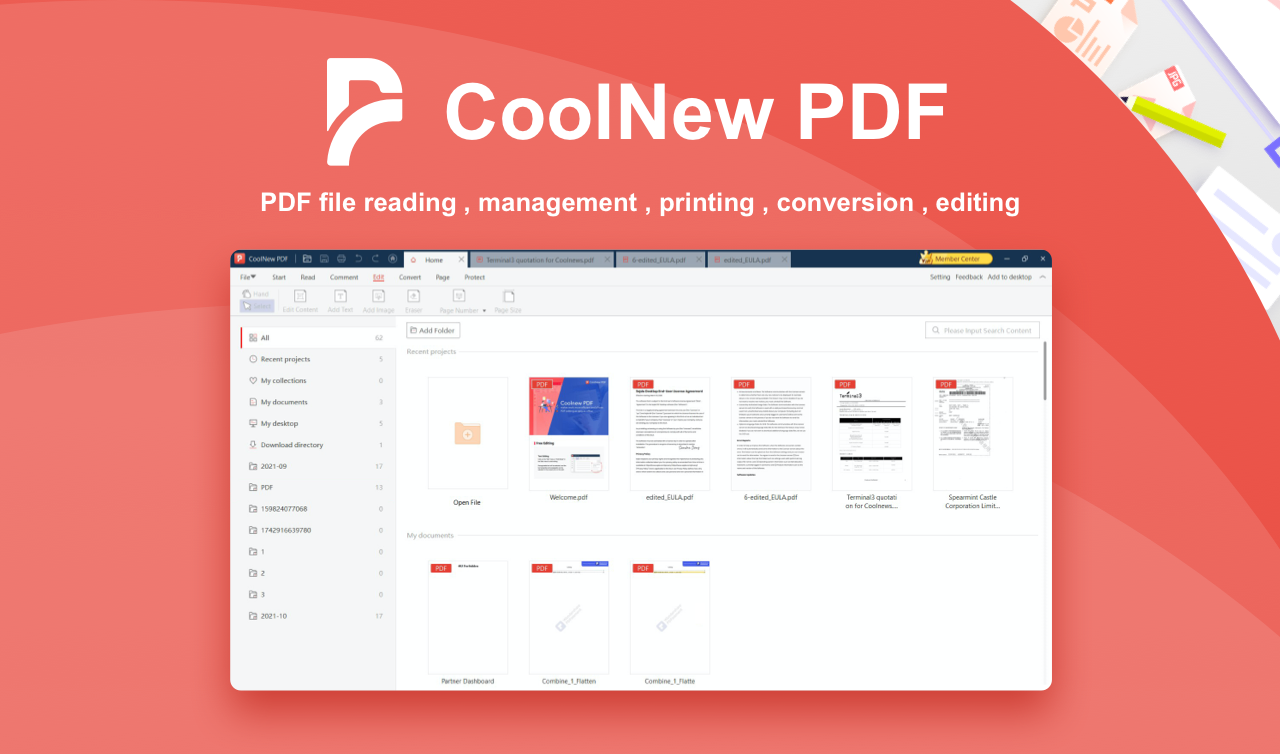 Coolnew PDF Software - Coolnew PDF dashboard