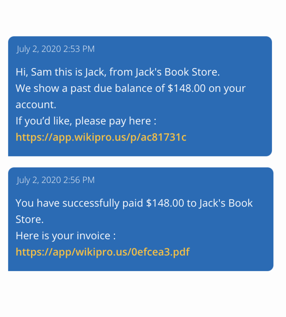 WikiPro text-to-pay