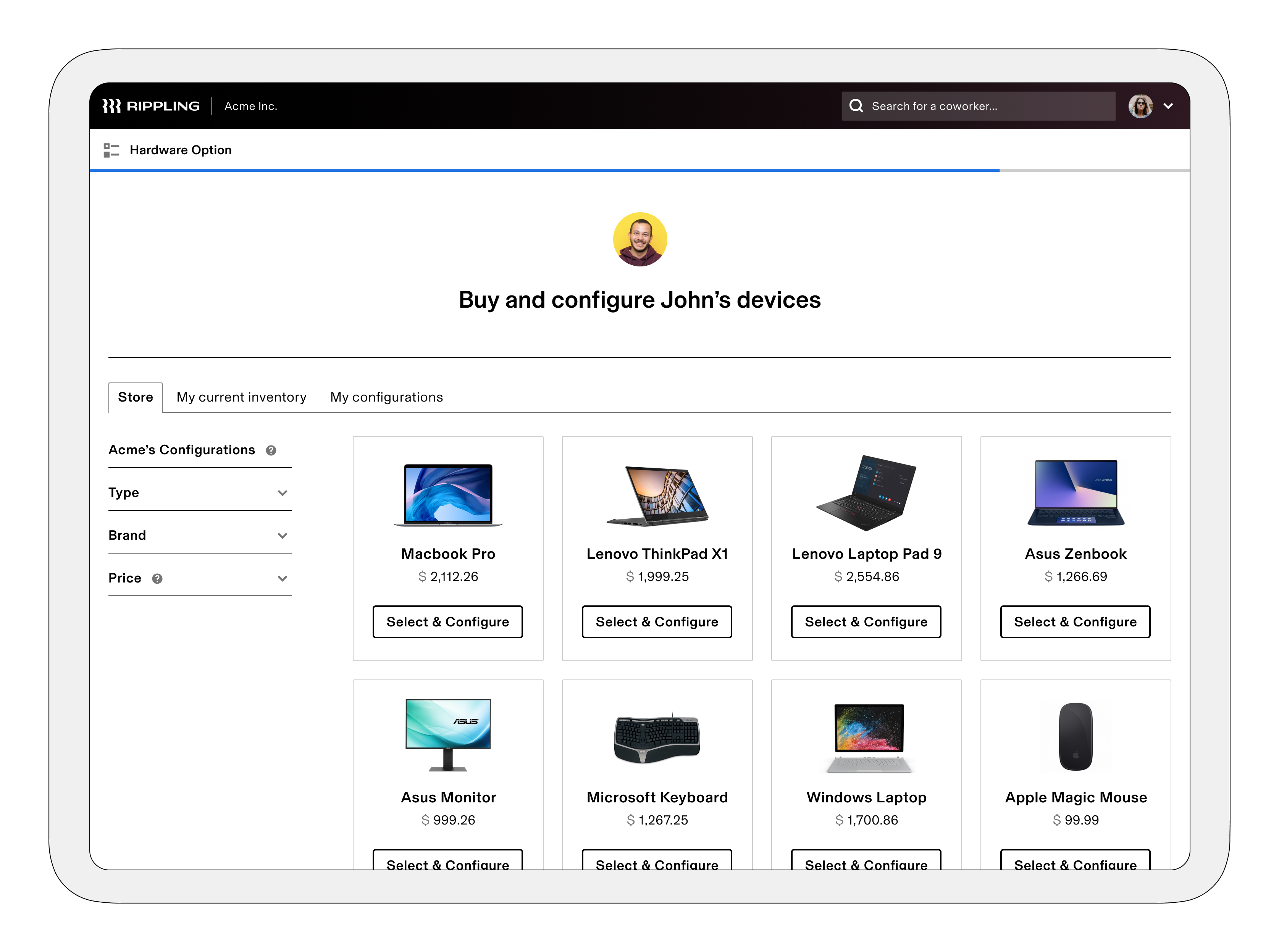 Rippling Software - Rippling Mobile Device Management allows you to easily buy, set up, secure, and manage your employee's computers and devices—100% remotely.