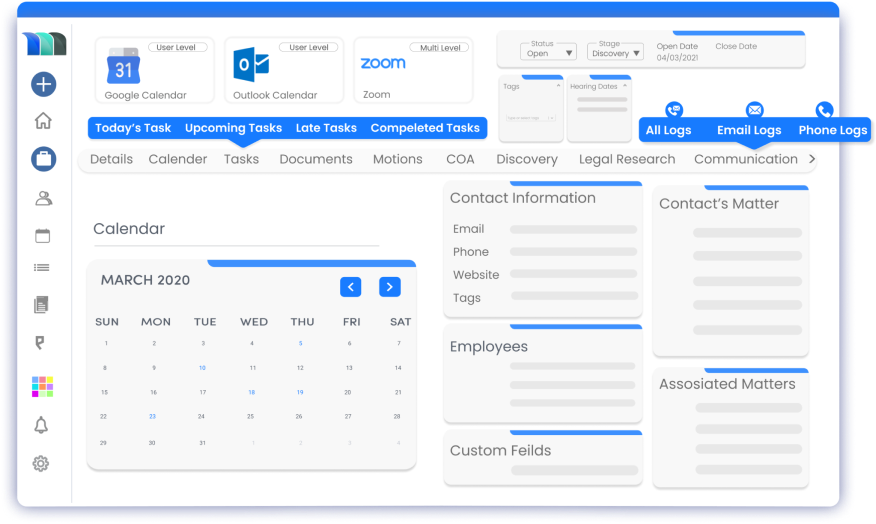 MatterSuite screenshot: Dashboard screenshot of MatterSuite - legal matter management software