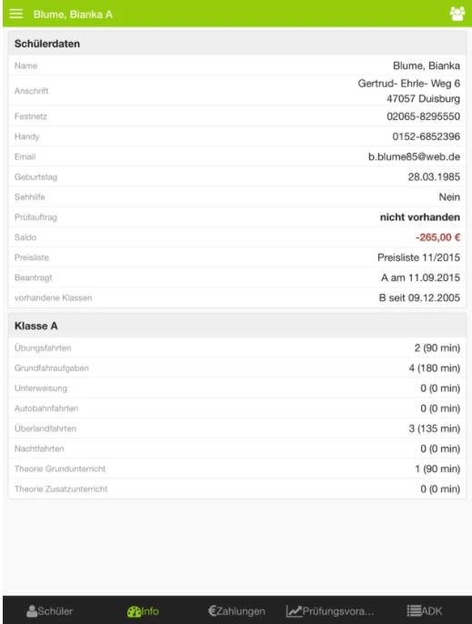 WINDRIVE screenshot: WINDRIVE client details