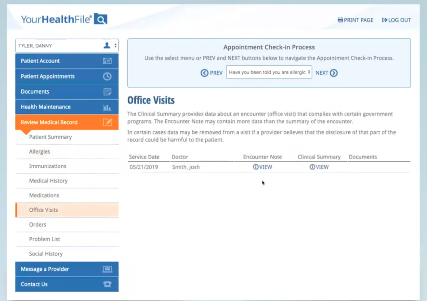 Office Visits that are uploaded into NextGen can be shared with other provider locations