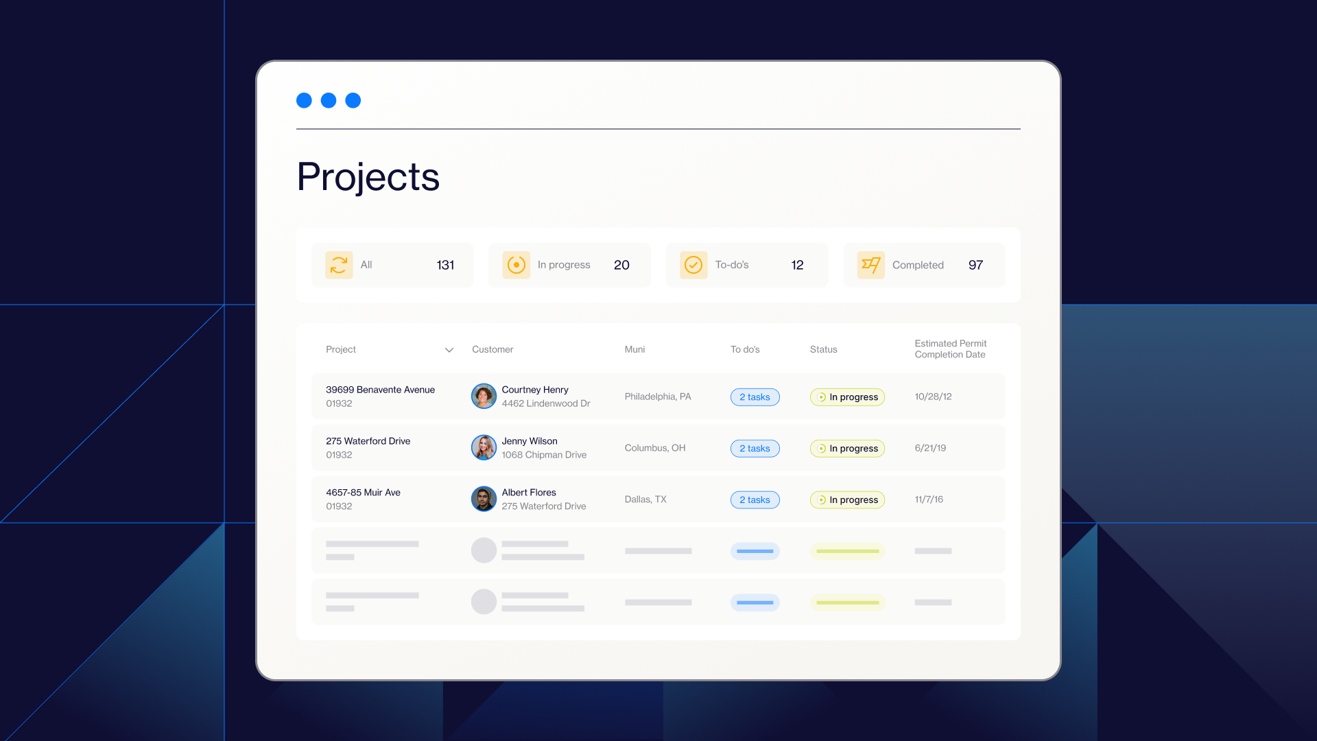 PermitFlow screenshot: PermitFlow provides full transparency and control over the entire permit process, from start to finish.