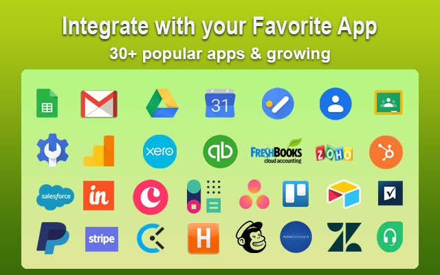 Integrate with your favourite apps
