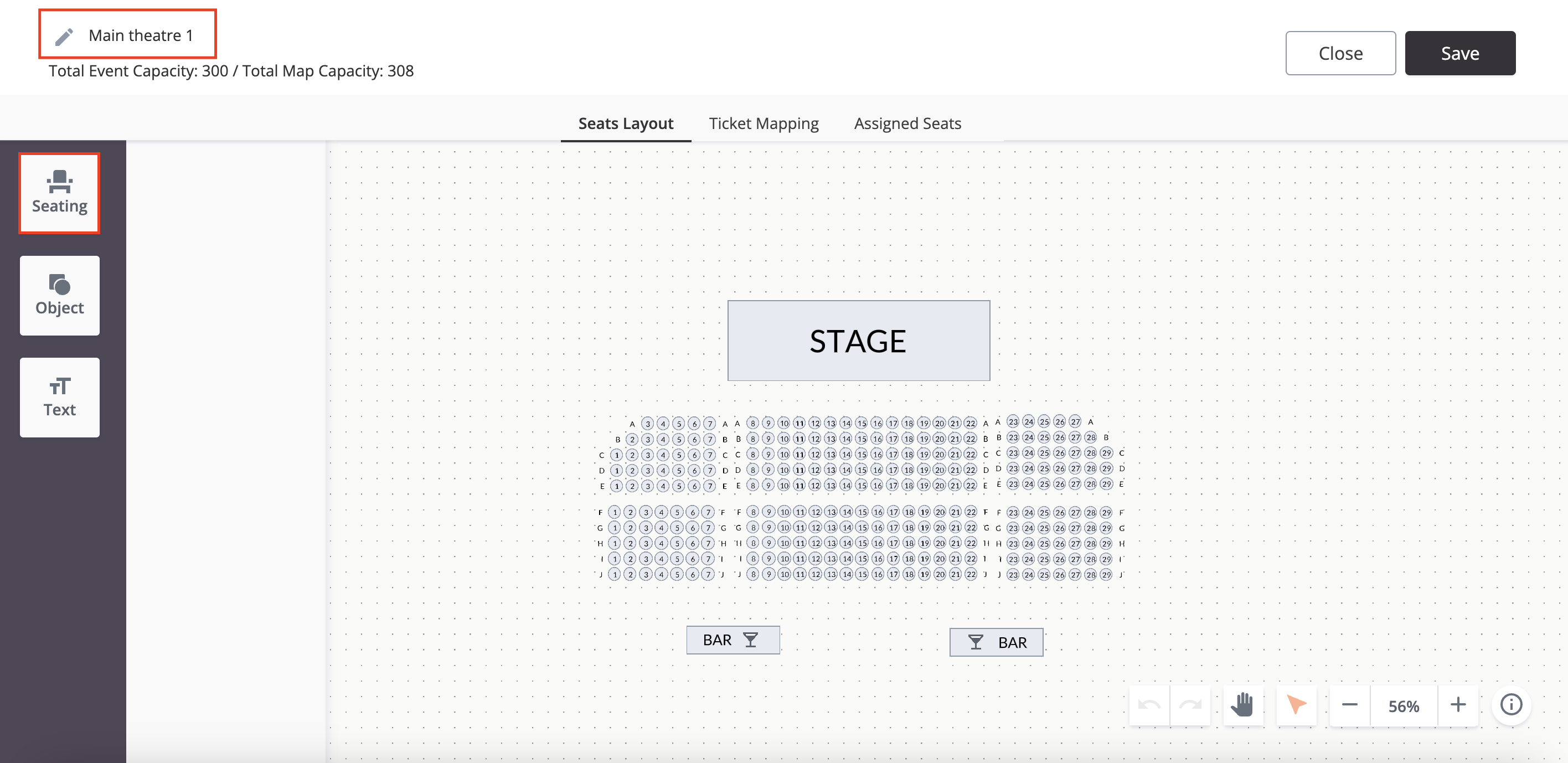 Humanitix Software - Humanitix seat map