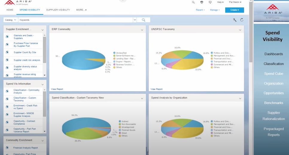 Intelligent Spend Management screenshot: Intelligent Spend Management track spend