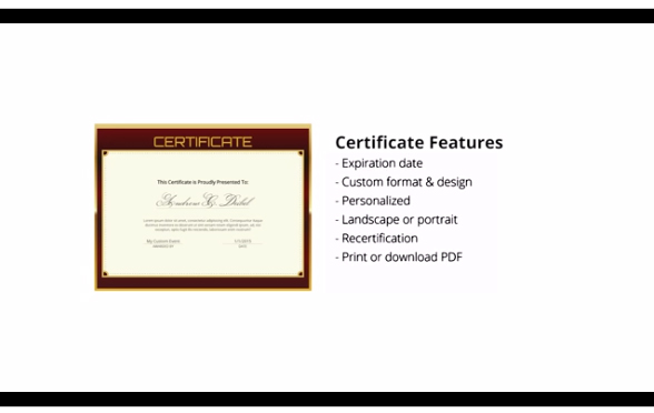 Expo Logic's LMS offers certification features