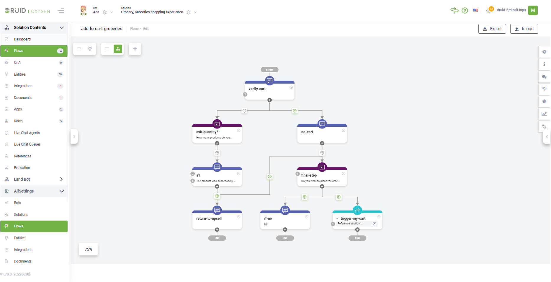 DRUID Software - Flow Designer and bot Graphical Designer to simplify bot authoring and deploying efforts at half the time