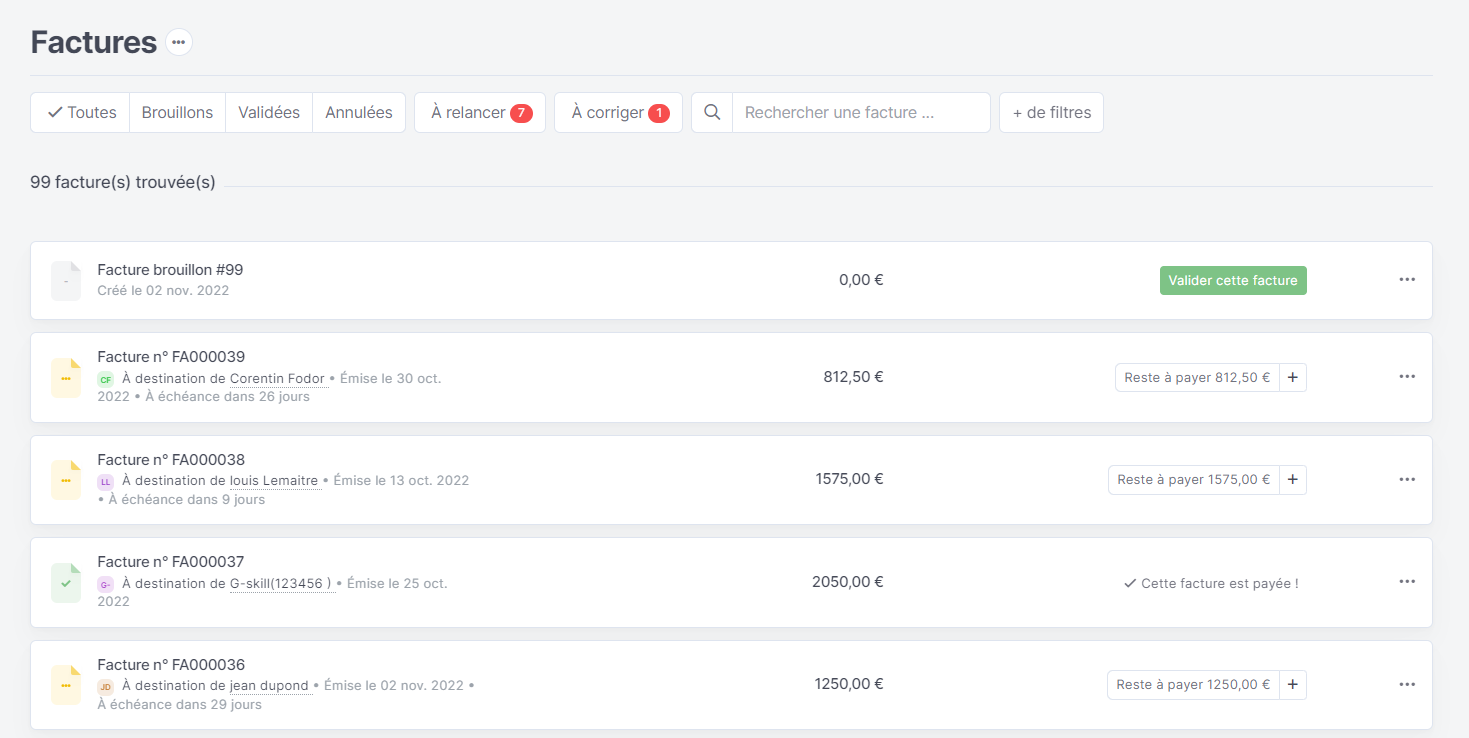 Gest4U screenshot: Gest4U payments