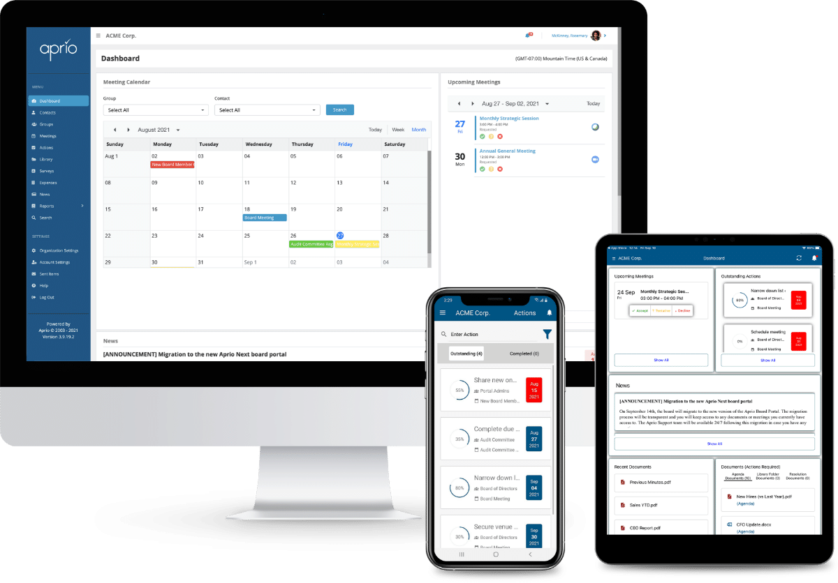 Access all your board materials from any device at any time