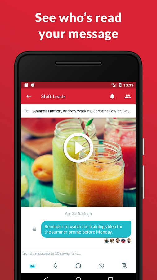 Crew Software - Get read receipts for sent messages