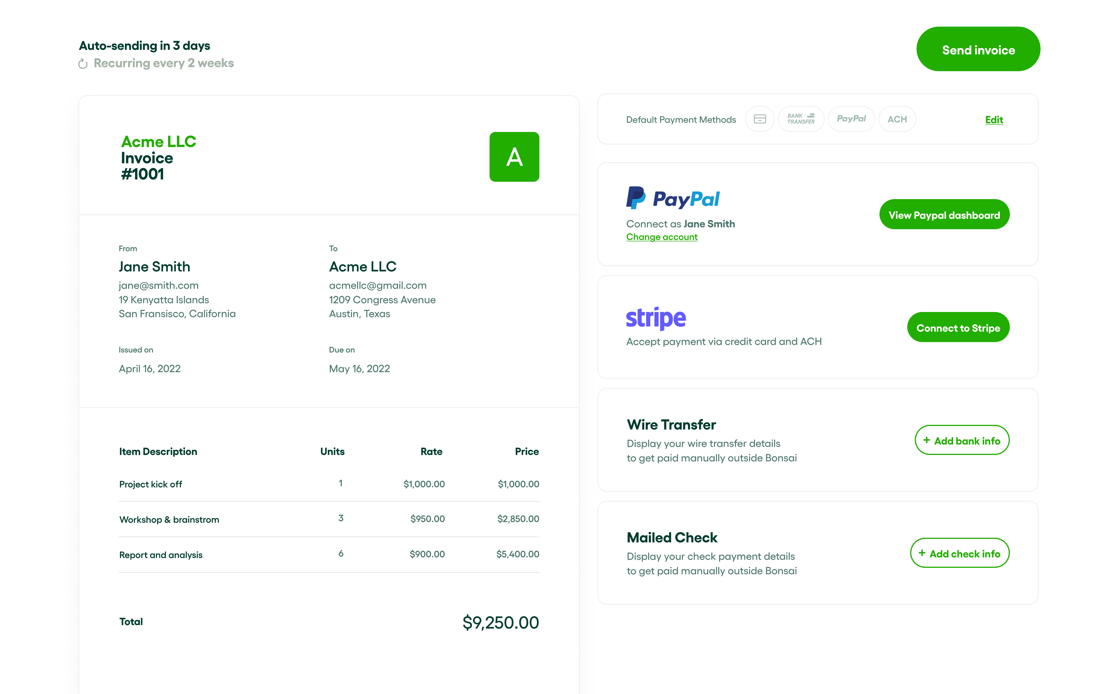 PayPal Invoice template (FREE - Updated 2023) - Bonsai