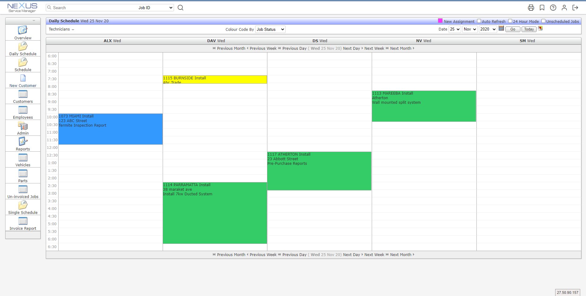 Nexus Service Manager screenshot
