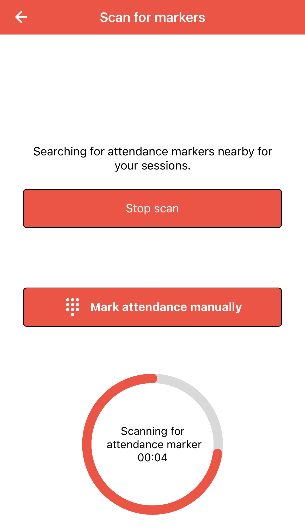 From the student side of things it only takes 5 seconds to register their attendance with the Bluetooth signal when the teacher is emitting. Additionally, students can input a six digit code to mark their attendance to online sessions. 