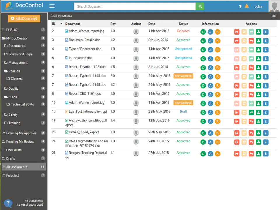 Doc Control Table DocControl Pricing, Alternatives & More 2022 - Capterra